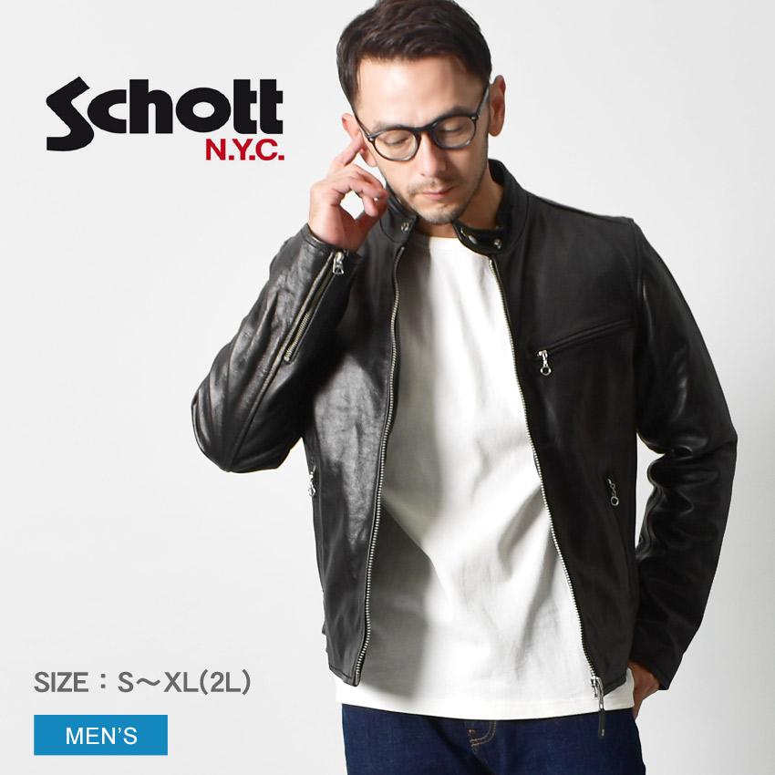 新品未使用】 Schott ショット シープスキン レザージャケット XL黒-