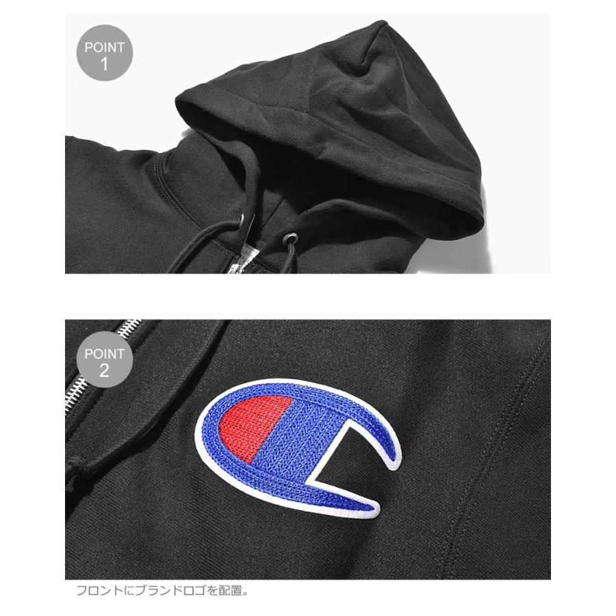 Champion（チャンピオン） パーカー メンズ BIG C LOGO ZIP HOODIE