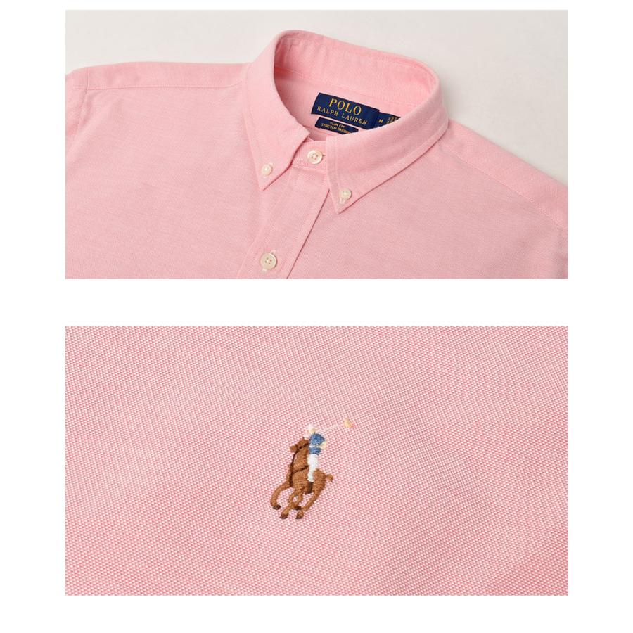 送料無料 ポロ ラルフローレン 長袖シャツ メンズ ストレッチ オックスフォード 長袖シャツ POLO RALPH LAUREN 710542056 ピンク｜z-sports｜11