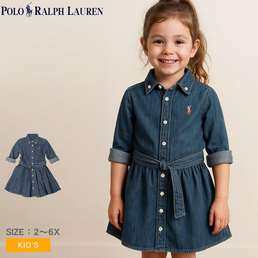 新品　RALPH LAUREN★ベルテッド コットン デニム シャツドレス160 ベルテッド コットン デニム シャツドレス | POLO RALPH LAUREN