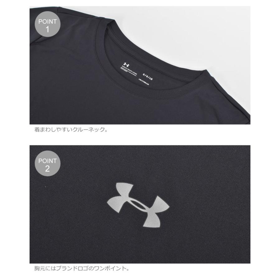 （ゆうパケット送料無料）アンダーアーマー UNDER ARMOUR Tシャツ レディース 半袖 UAテック SSC-ソリッド 1277207 運動 ジム トップス 黒 白｜z-sports｜07