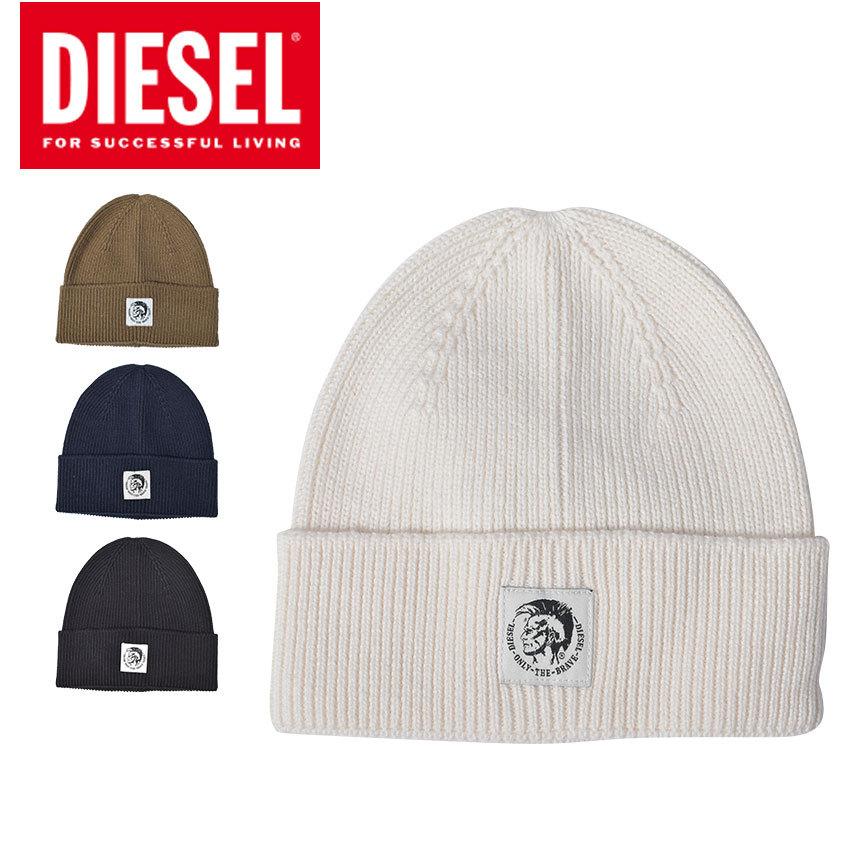 DIESEL 白ニット帽 - ニットキャップ