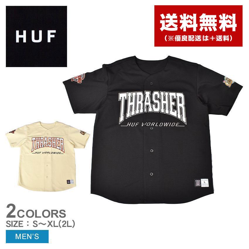 HUF ハフ ベースボールシャツ メンズ CENT.FIELD BASEBALL JERSEY 
