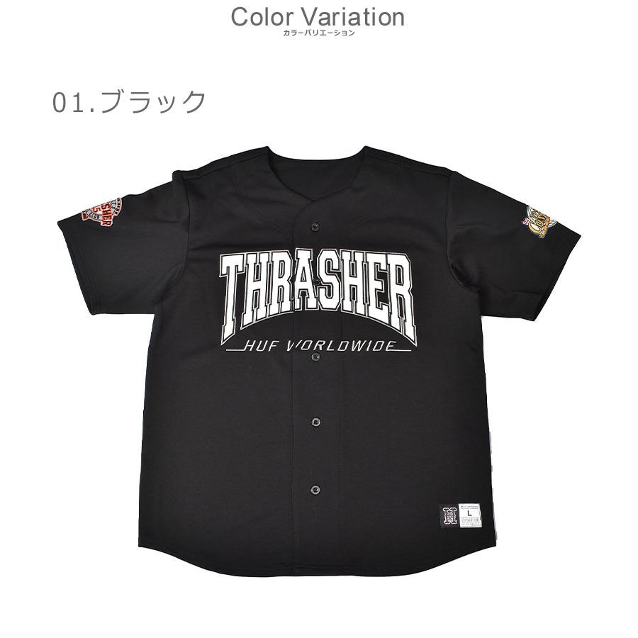 ハフ ベースボールシャツ メンズ CENT.FIELD BASEBALL JERSEY HUF KN00419 アイボリー 半袖シャツ｜z-sports｜04