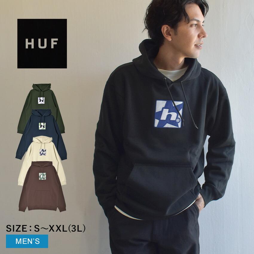 HUF（ハフ） パーカー メンズ H STAR HOODIE HUF PF00679 ブラック 黒 