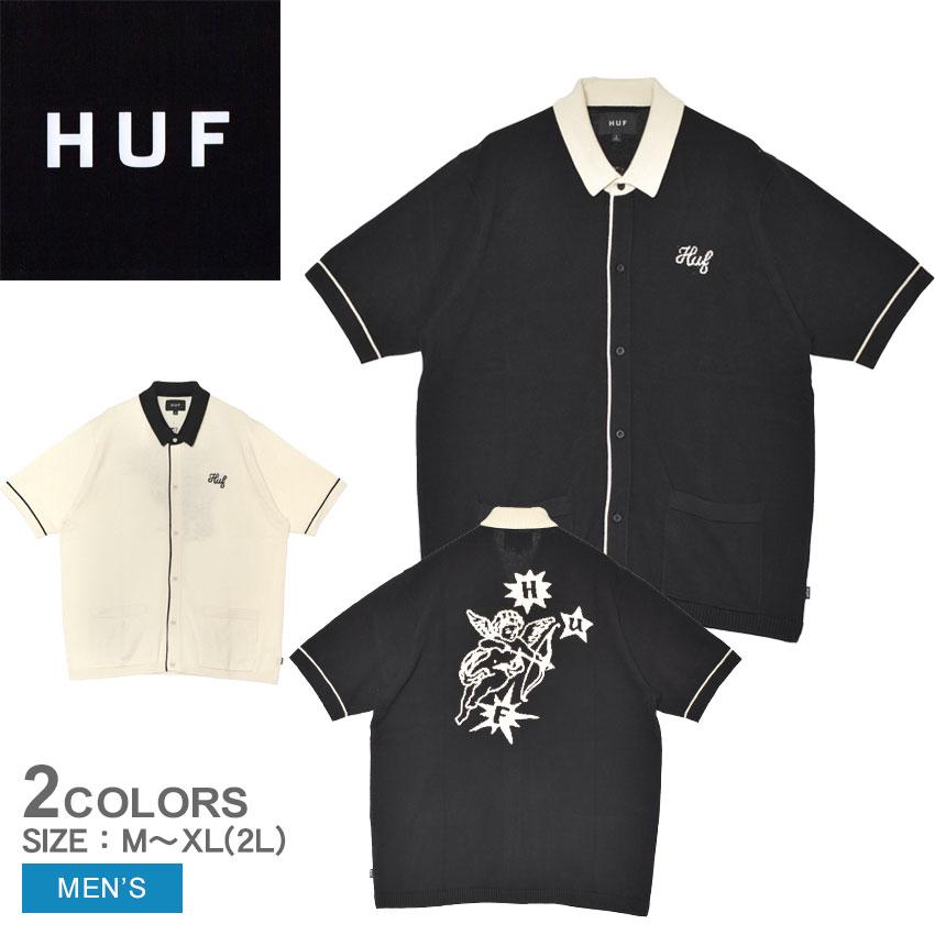 HUF（ハフ） 半袖カーディガン メンズ ICARUS S／S KNIT TOP HUF