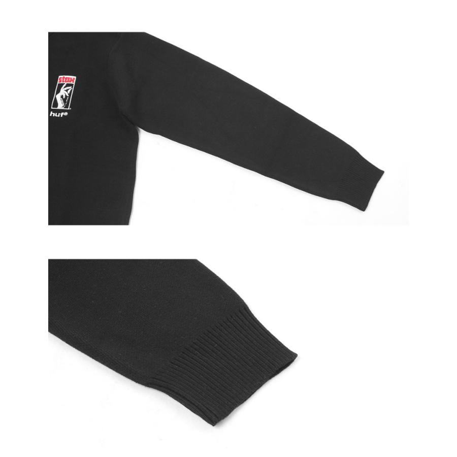 HUF（ハフ） ニットセーター メンズ BLACK MOSES KNIT SWEATER HUF 