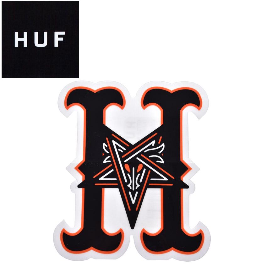 （ゆうパケット可） ハフ ステッカー DUALITY STICKER HUF AC00738 黒 スーツケース パソコン PC ロゴ カスタム