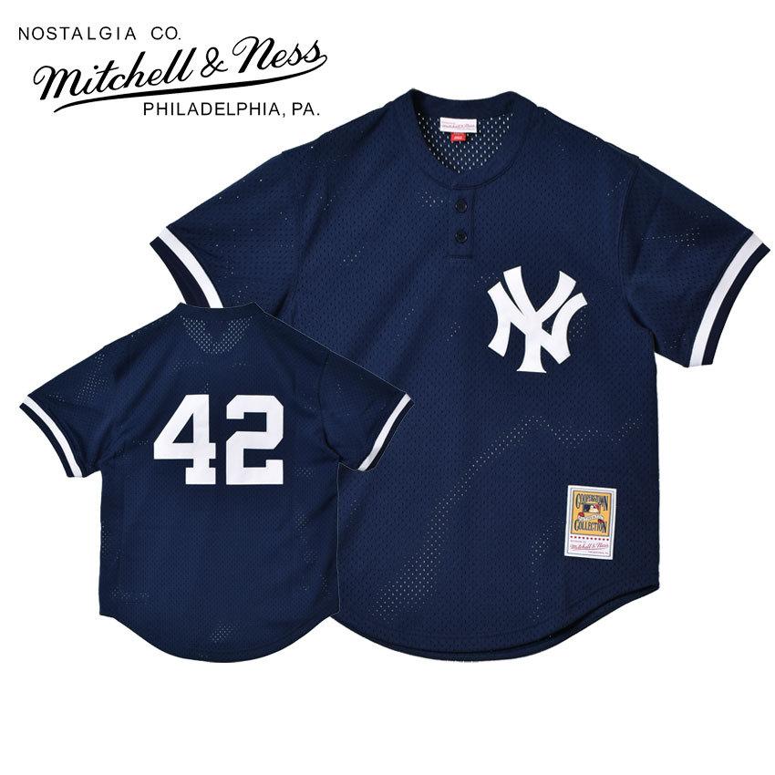 送料無料 ミッチェルアンドネス ユニフォーム メンズ マリアノリベラニューヨークヤンキース1995 MITCHELL ＆ NESS ABPJ3051-NYY95MRINAVY｜z-sports