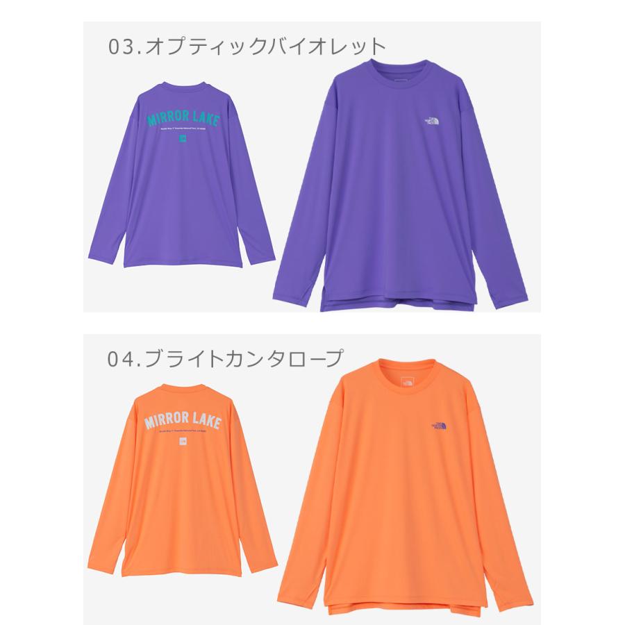 ザ ノースフェイス 長袖Tシャツ レディース ロングスリーブウォータースムースティー THE NORTH FACE NTW12432 ホワイト 白 紺｜z-sports｜08