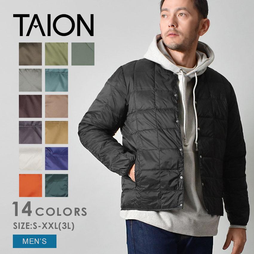 TAION（タイオン） ダウンジャケット メンズ ベーシック クルーネック 