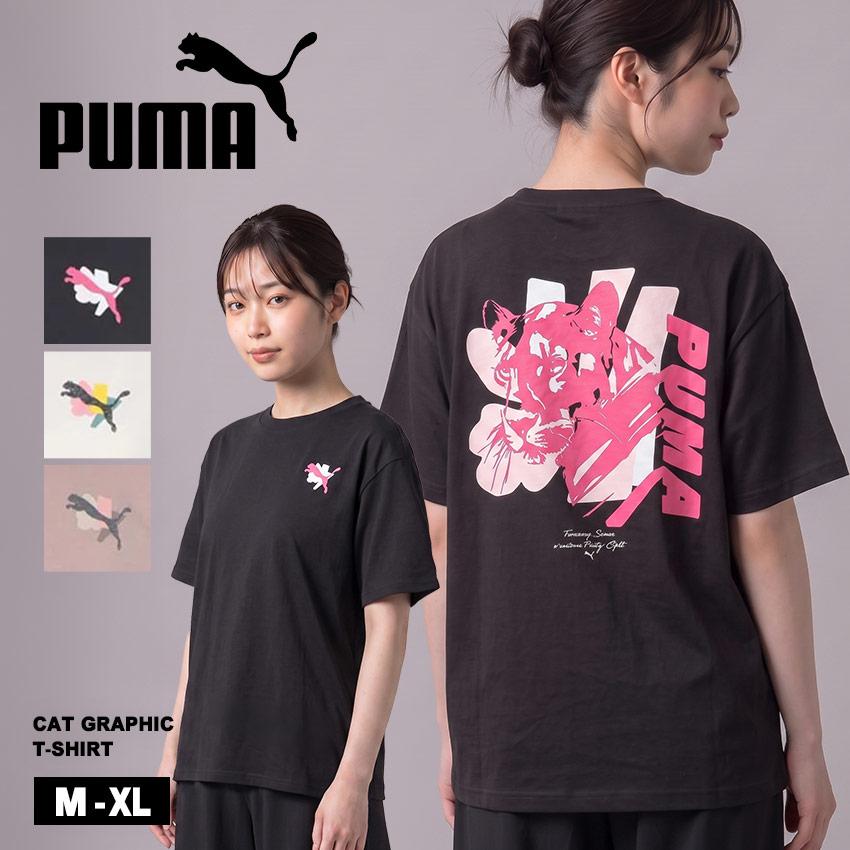 PUMA（プーマ） 半袖Tシャツ レディース キャットグラフィックTシャツ
