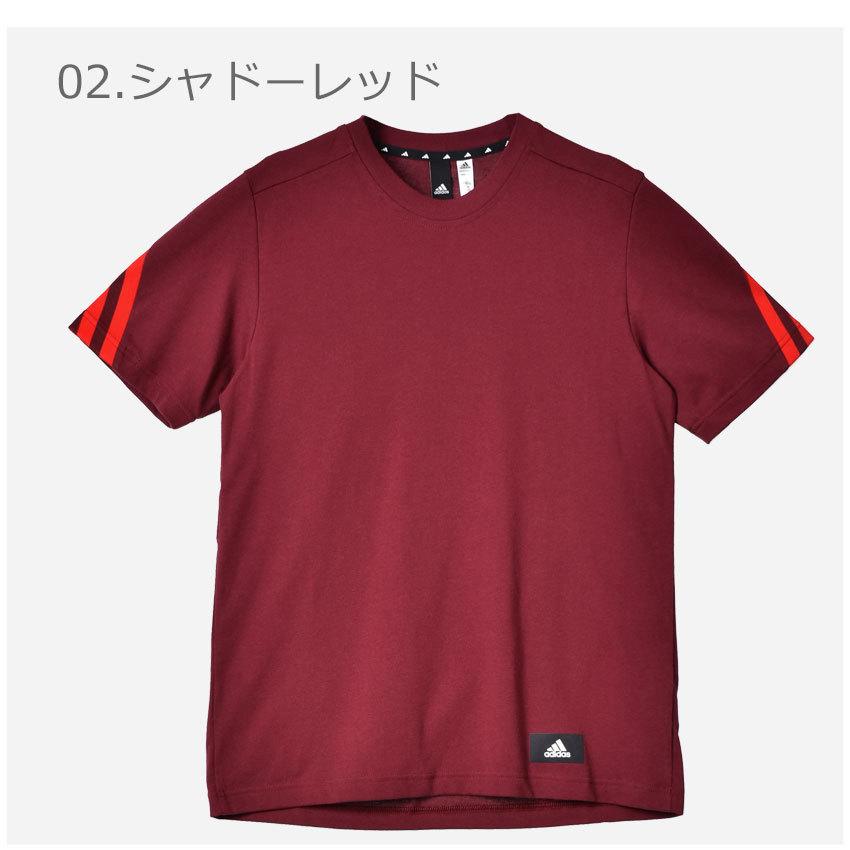 （ゆうパケット送料無料）アディダス 半袖Tシャツ メンズ FI 3ストライプス Tシャツ ADIDAS CO093 赤 グレー ブラック｜z-sports｜08