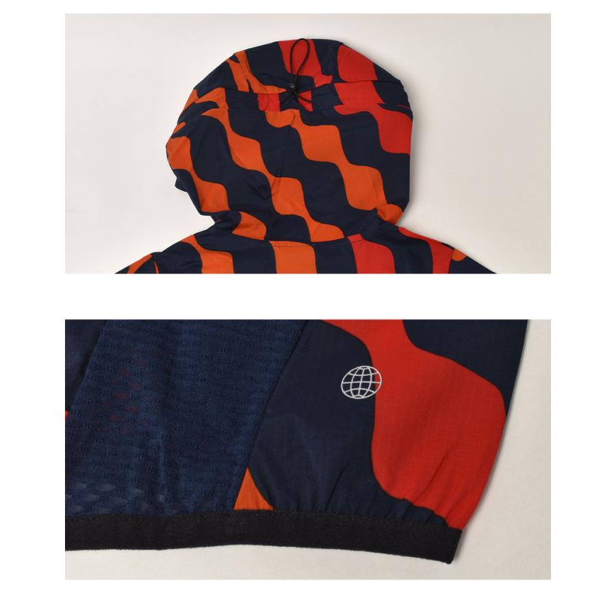 アディダス × マリメッコ コラボ　ウインドブレーカー　ネイビー×オレンジ　M adidas（アディダス） ジャケット レディース マリメッコ RJ JACKET