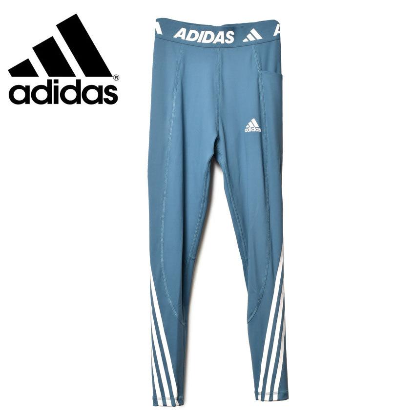 ゆうパケット送料無料 アディダス レギンス レディース テックフィット スリーストライプ ロング ジムタイツ Adidas Bs2 ブルー ジャージ ウェア Z Sports ヤフーショッピング店 通販 Yahoo ショッピング