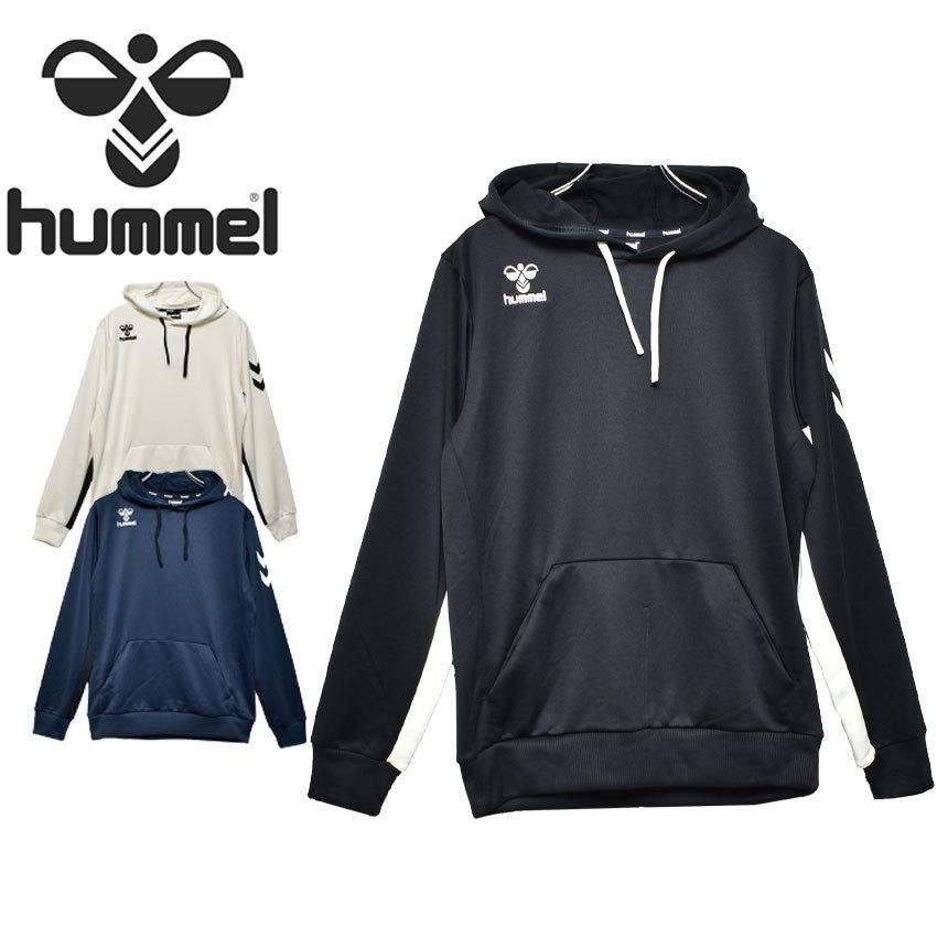 ヒュンメル パーカー メンズ レディース スウェット プルオーバー HUMMEL HAY7113 ブラック 黒 ネイビー 紺 ホワイト｜z-sports