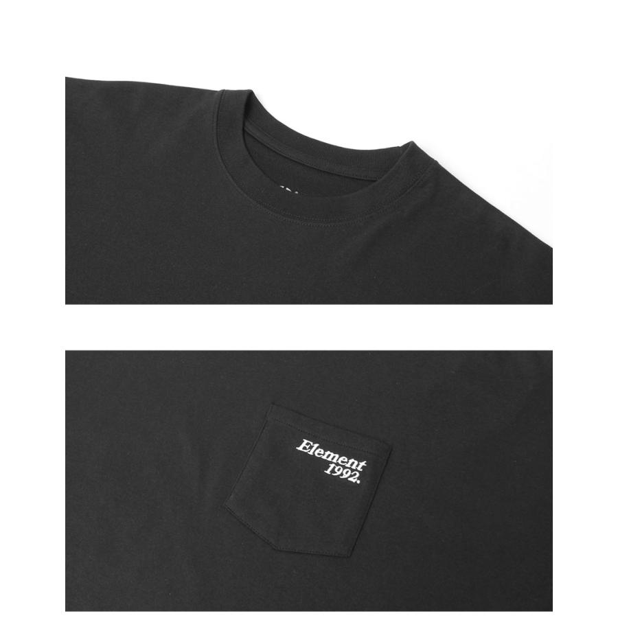 エレメント 半袖Tシャツ メンズ TOUGH POCK SS ELEMENT BE021200 ブラック 黒 ホワイト 白 トップス ウェア カットソー ポケット｜z-sports｜07