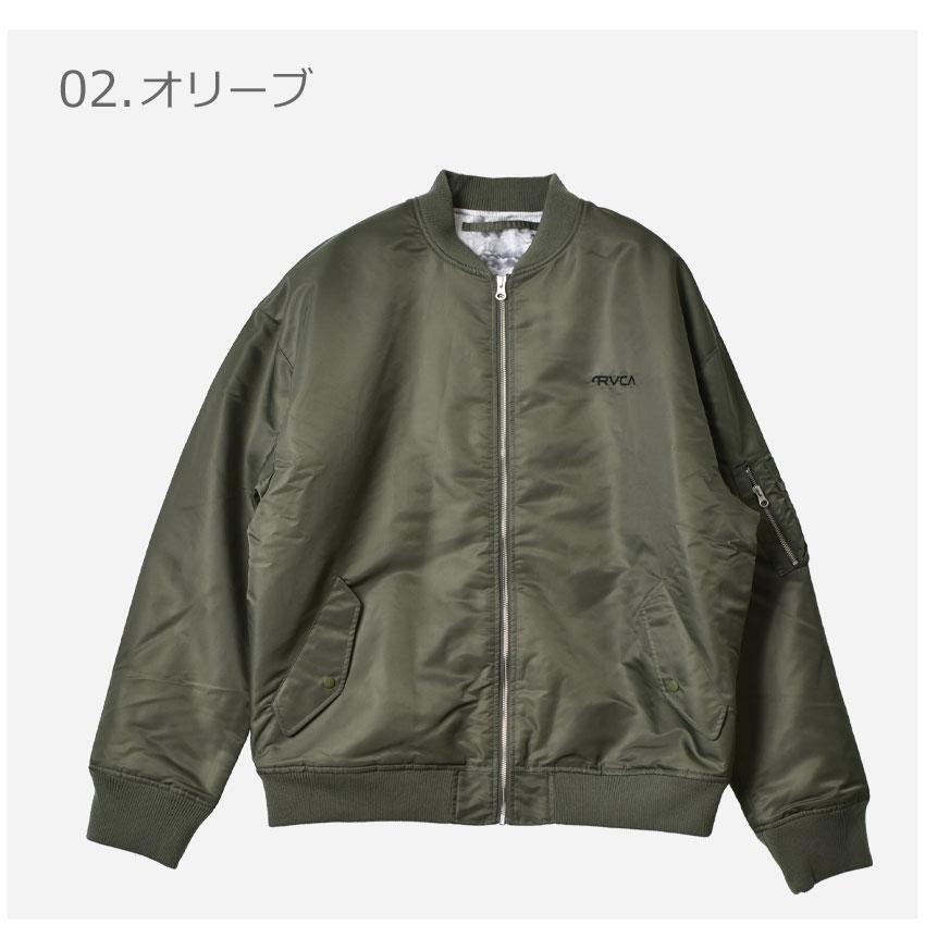 ルーカ RVCA ジャケット メンズ ミスターカートゥーン MA-1 エムエーワン ジャケット  BC042777 黒 緑 オリーブ 送料無料｜z-sports｜05