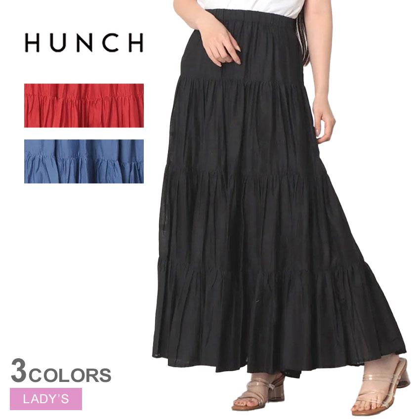 hunch（ハンチ） フレアロングスカート レディース コットンボイル