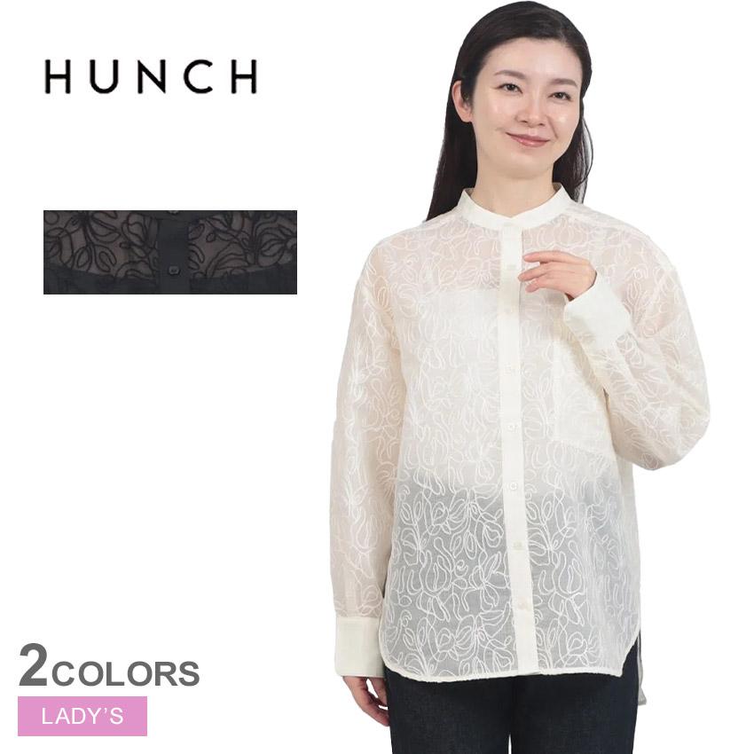 hunch（ハンチ） 長袖シャツ レディース オーガンジーコード刺しゅう