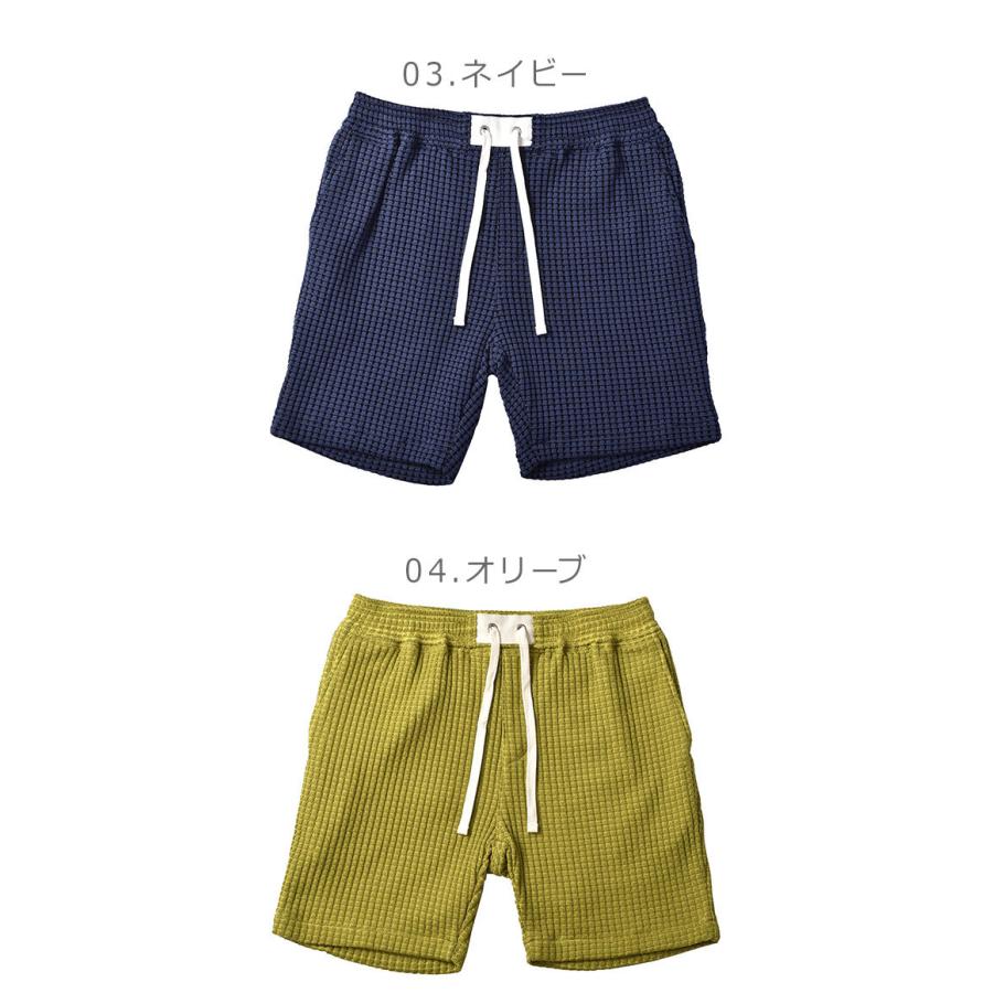 SEAGREEN（シーグリーン） ハーフパンツ メンズ ビッグ ワッフル