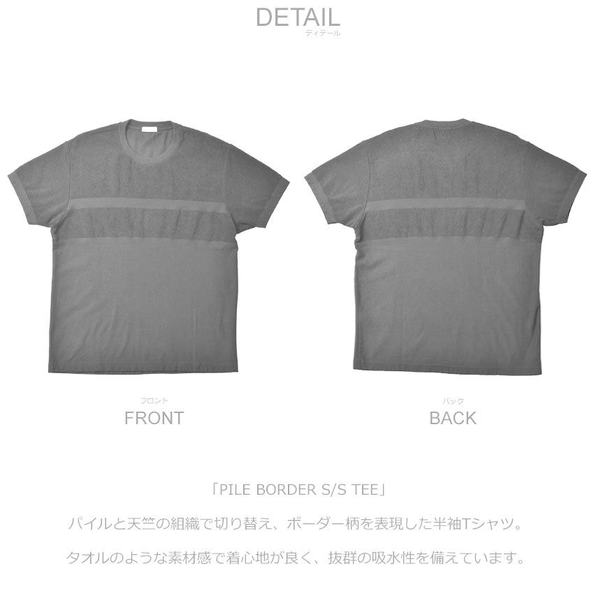 SEAGREEN（シーグリーン） 半袖Tシャツ メンズ パイル ボーダー 
