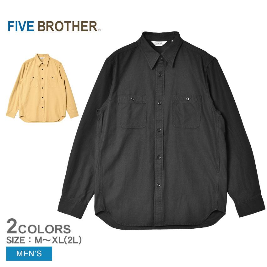 FIVEBROTHER ファイブブラザー 長袖シャツ メンズ ロングスリーブ 