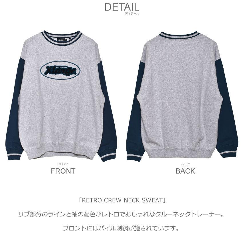 XLARGE（エクストラ ラージ） トレーナー メンズ RETRO CREW NECK 