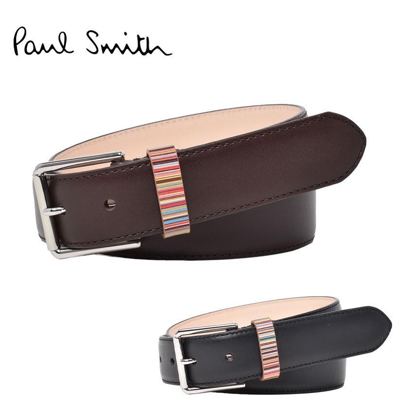 ポール スミス ベルト メンズ TRUE BELT STRP KEEPER PAUL SMITH M1A-4950-BMULKE ブラック 黒 ブラウン 本革 レザー ブランド｜z-sports