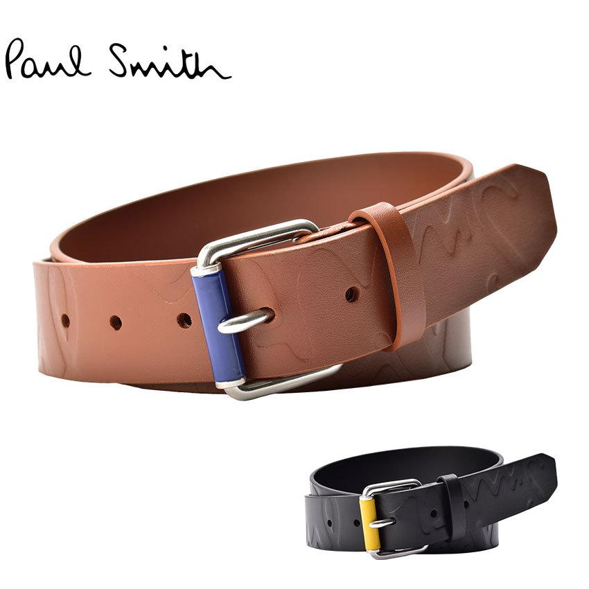 送料無料 24hSALE ポール スミス ベルト メンズ ロゴエンボス レザー