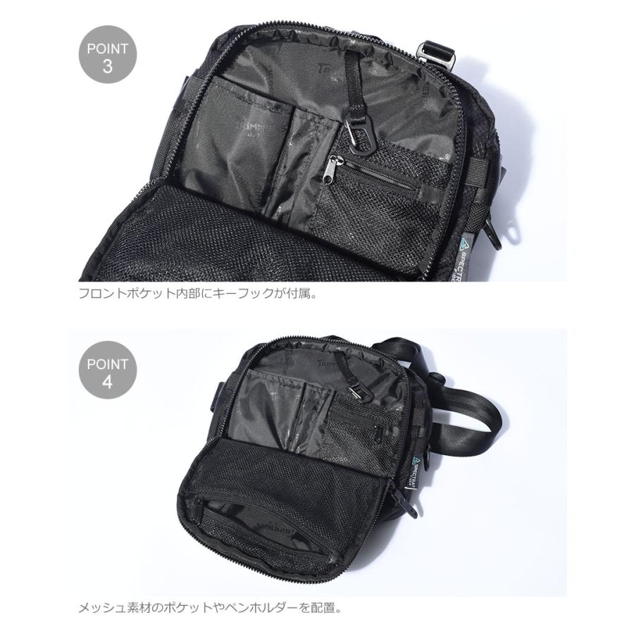 トリマーズUSA スカイスクレイパー ショルダーバッグ ブラック H22×W26×D7cm(3L) #TRM000004-BLK Skyscaper TRIMMERS USA トリマーズ スマホショルダー ショルダーバッグ メンズ レディース