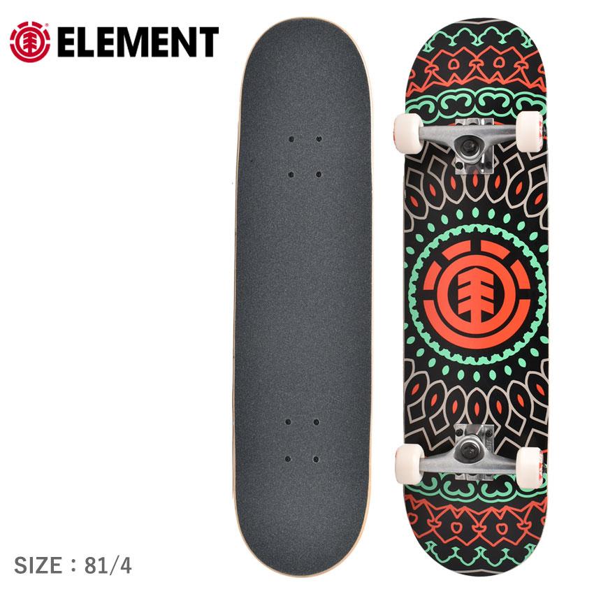 エレメント スケートボード メンズ レディース TULUM コンプリートデッキ ELEMENT BB027465 黒 レッド グリーン マルチ