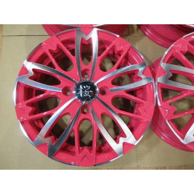 軽自動車用 中古アルミホイール４本セット R-PRIDE【和道・桜】 中古 アルミ ホイール R-PRIDE 和道 桜 五分咲 5J-16 +45 100 4H