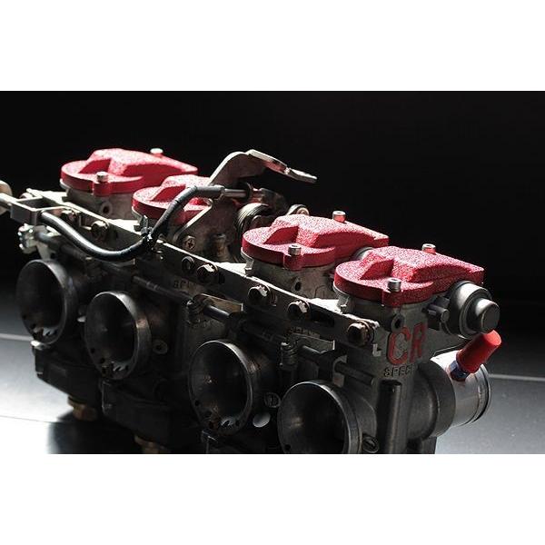 472】CRキャブアルミトップカバー レッド 結晶塗装 MJN : CHERRYヤフー