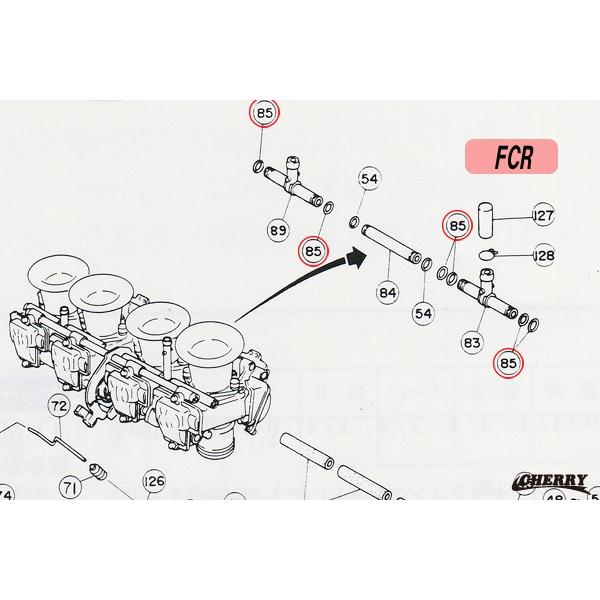 確認用 182】新品 CRキャブ バルブシート用 Oリング 9351-13080互換 CB400F