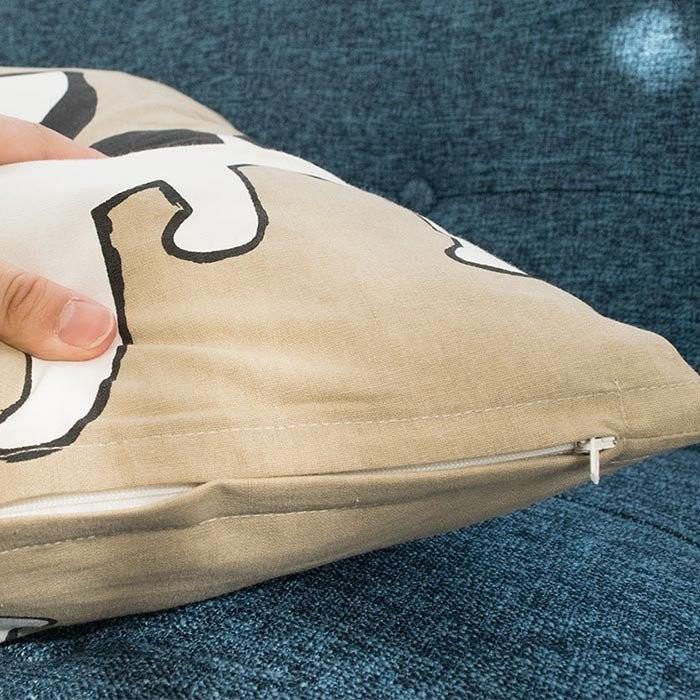 クッションカバー 45×45cm 綿100% フレンチブル 正方形 スクエア型 カバー 4枚ならゆうメール便送料無料|zabu|04