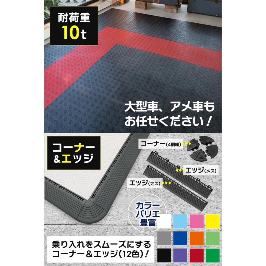 簡単施工 穴なし】Zabuuun!Tile ガレージタイル 全7色!! 5枚セット 