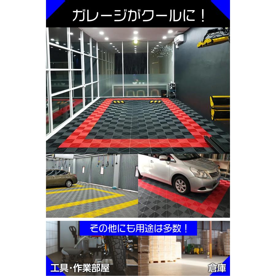簡単施工 穴あり】Zabuuun!Tile ガレージタイル 全12色!! 10枚セット