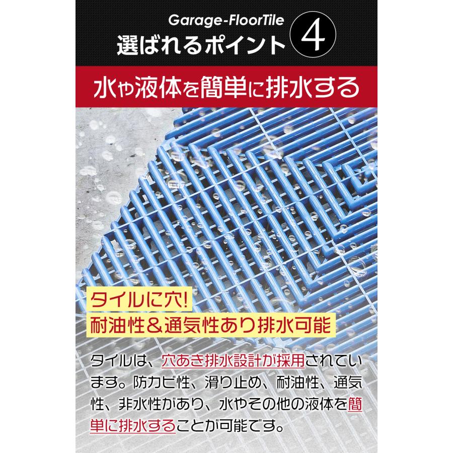 Zabuuun! Tileガレージマット 簡単施工 穴あり】Zabuuun!Tile ガレージタイル 全12色!! 20枚セット
