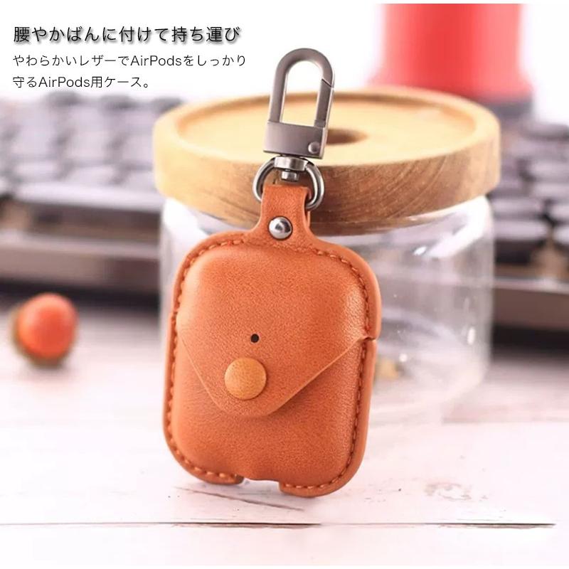 AirPods Pro 3 ケース airpods 4 カバー レザー スナップボタン つけた