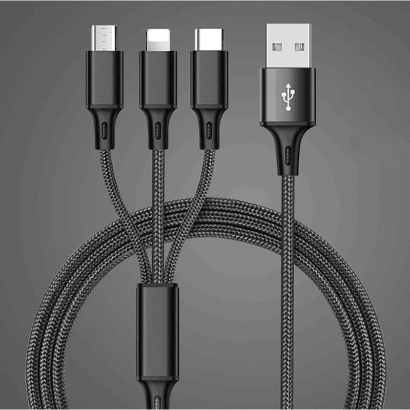 iPhone 15 ケーブル USB Type-C micro 充電ケーブル 3in1 急速充電