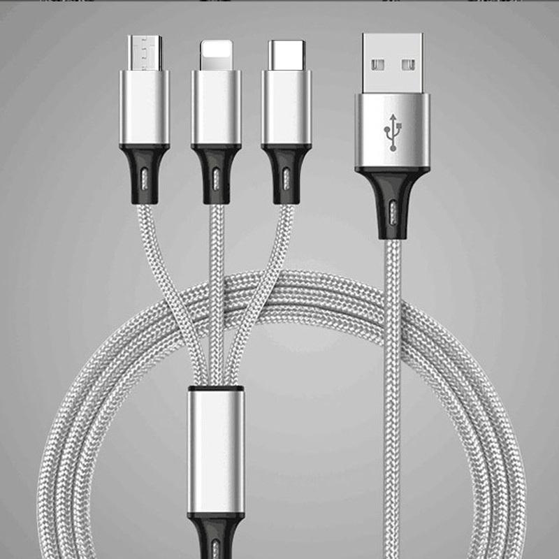 iPhone 15 ケーブル USB Type-C micro 充電ケーブル 3in1 急速充電
