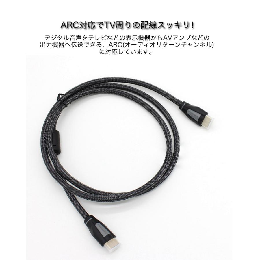 HDMIケーブル 3m フルHD 4K対応 イーサネット オス-オス 金メッキ処理 3D映像 Ethernet ARC・HEC対応 高速伝送 双方向通信 Ver.1.4｜zacca-15｜09