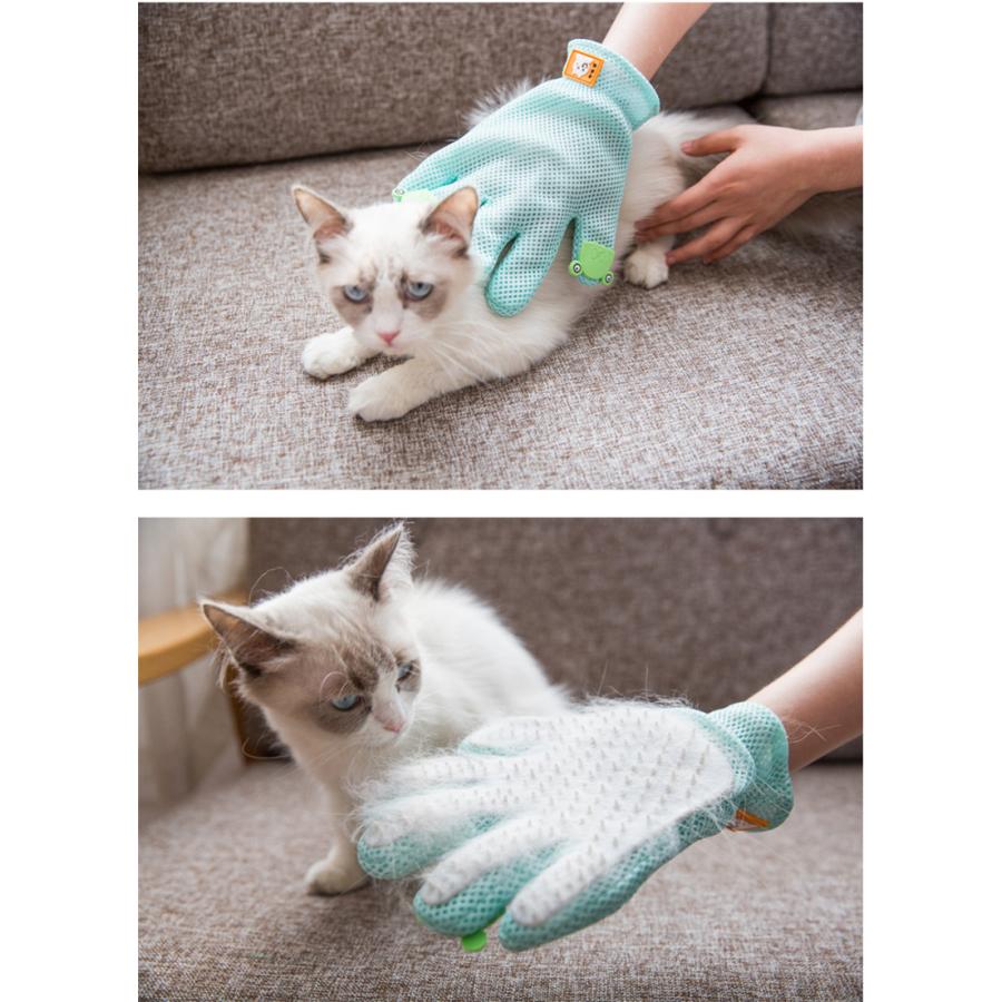猫用 犬用 ペット 抜け毛取り グルーミンググローブ 手袋 ブラッシング