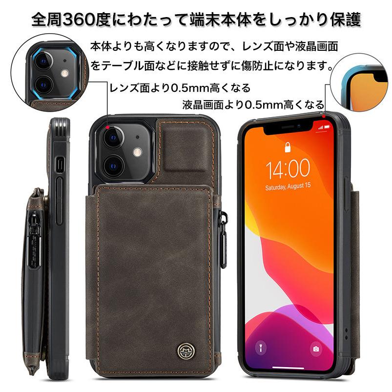 iPhone11 Pro Max ケース おしゃれ 本革調 iPhone11Pro カバー 耐衝撃 レザー カバー カード収納 小銭入れ 全周保護 アイフォン11プロマックス ケース｜zacca-15｜15