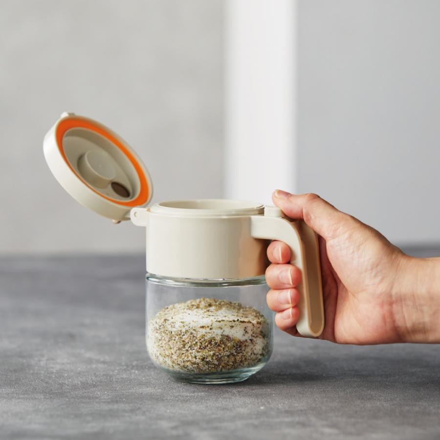 調味料入れ 2個セット ガラス製 2way 調味料ポット キャニスター