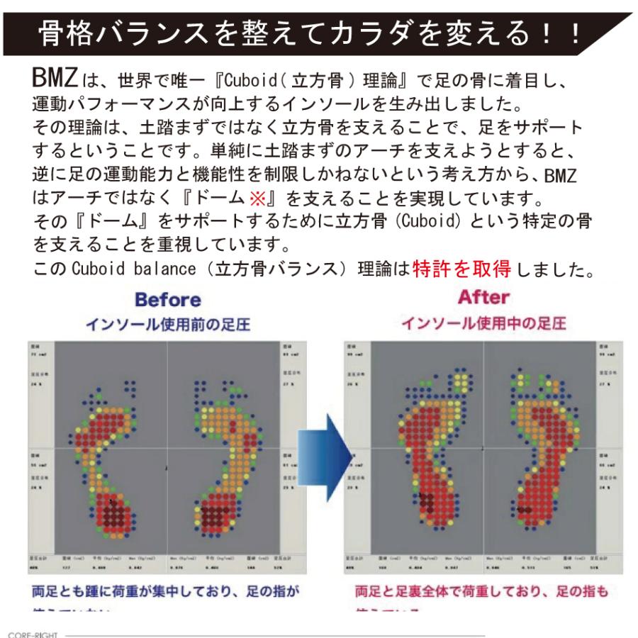 インソール アーチサポート 2足セット BMZ コアライト 中敷き 扁平足