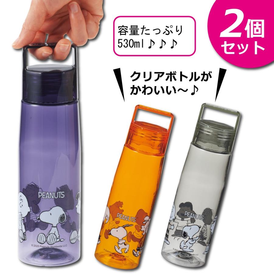 【新品未使用】ウォーターボトル　2本セット SNOOPY（スヌーピー） 水筒 2個セット 530ml mt ボトル クリアボトル