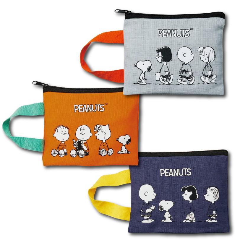 SNOOPY（スヌーピー） ポーチ 小物入れ 3枚セット ミニポーチ コットン