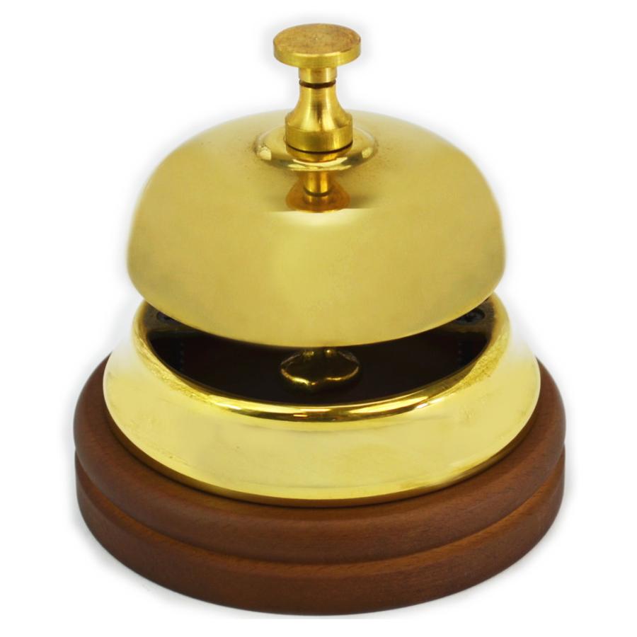 ベル 呼び鈴 真鍮 イタリア製 ゴールドブラス 卓上 チャイム おしゃれ